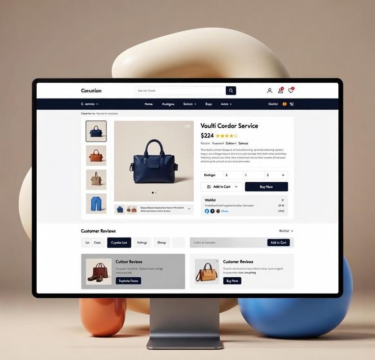 Premium ecommerce store displayed on desktop and mobile screens