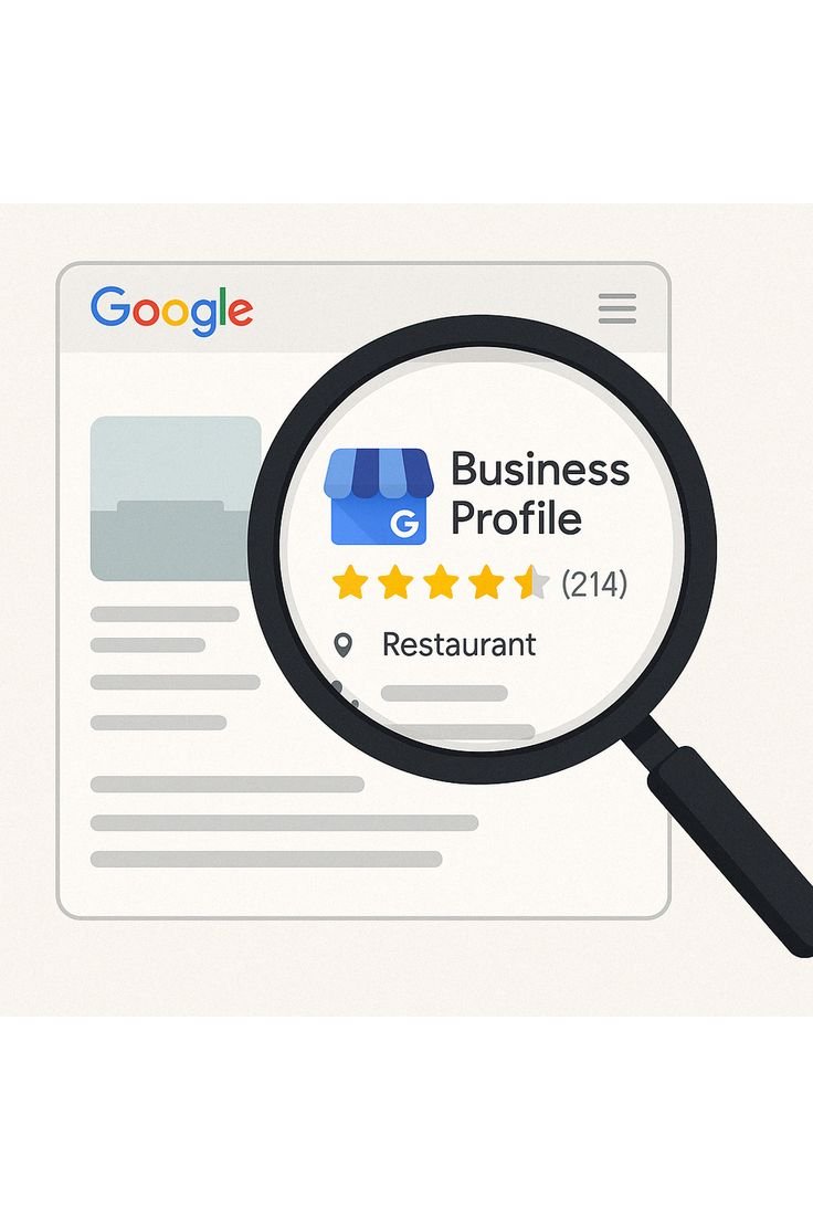 Local SEO specialist setting up and optimizing Google Business Profile on laptop
